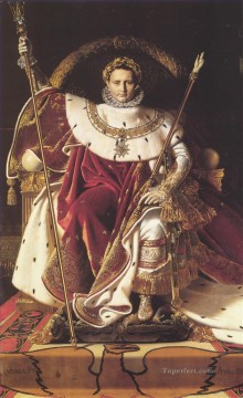 neoclassical neoclassicism Painting - Napoleon I on His Imperial Throne Neoclassical Jean Auguste Dominique Ingres